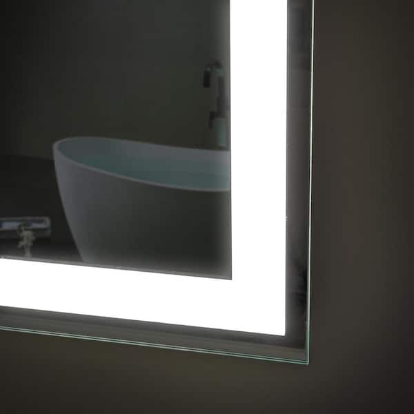 Dyconn Edison 12 In W X 16 H, Commercial Bathroom Mirrors Home Depot