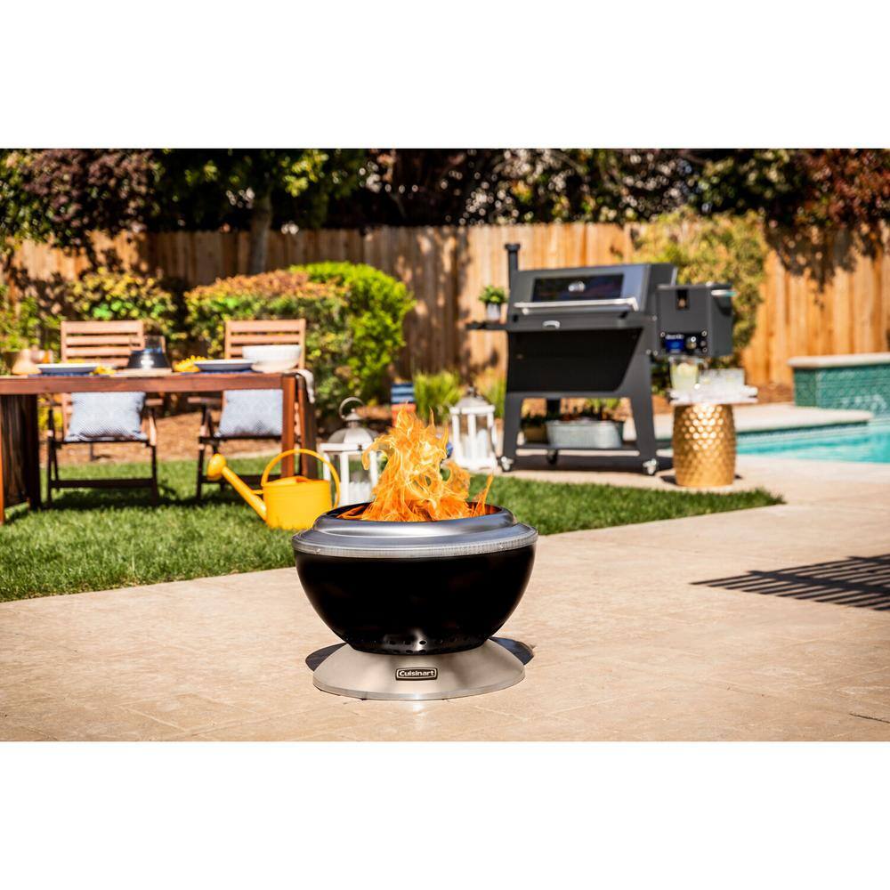 Cuisinart 25" Black Stainless Steel Smokeless Fire Pit