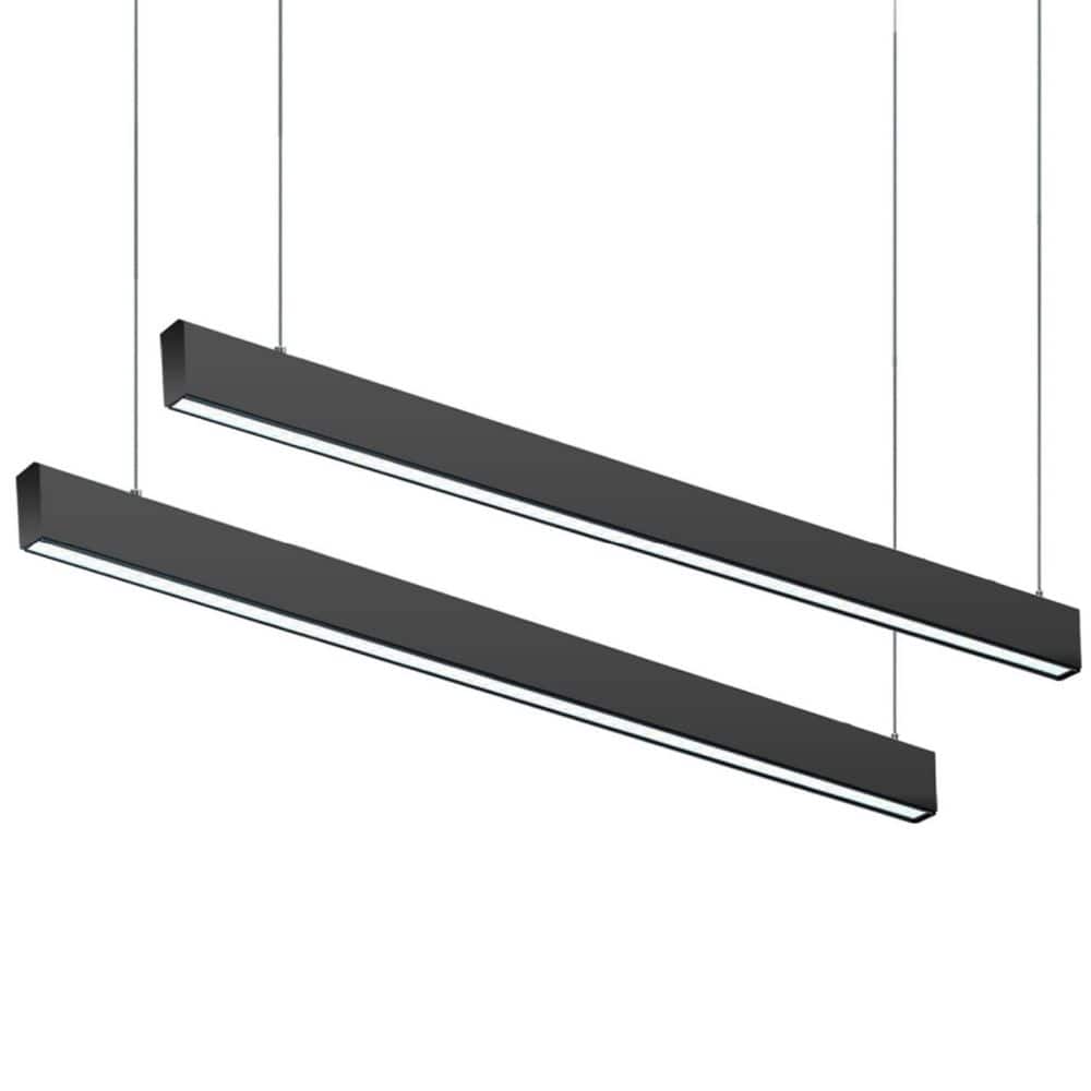 4 ft. Black 3000K/4000K/5000K Selectable, 250-Watt Equivalent 50-Watt 6000LM, 0-10V Dimmable, LED Linear Light (2-Pack) price history on PriceWatchPro