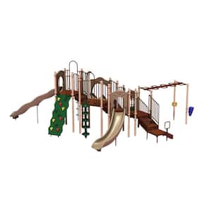 UPlay Today Slide Mountain (Natural) Commercial Playset with Ground Spike