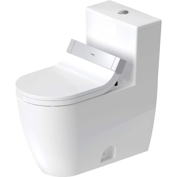 Duravit 1-Piece 0.92 GPF Dual Flush Elongated Toilet in White, Seat Not Included