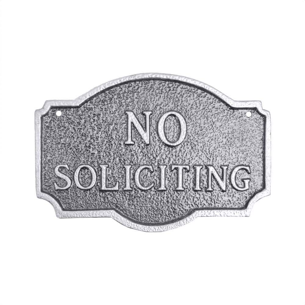 10 in. x 15 in. Standard Montague No Soliciting Statement Plaque Sign - Swedish Iron/Silver price history on PriceWatchPro