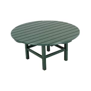 Green 38 in. Round Patio Conversation Table