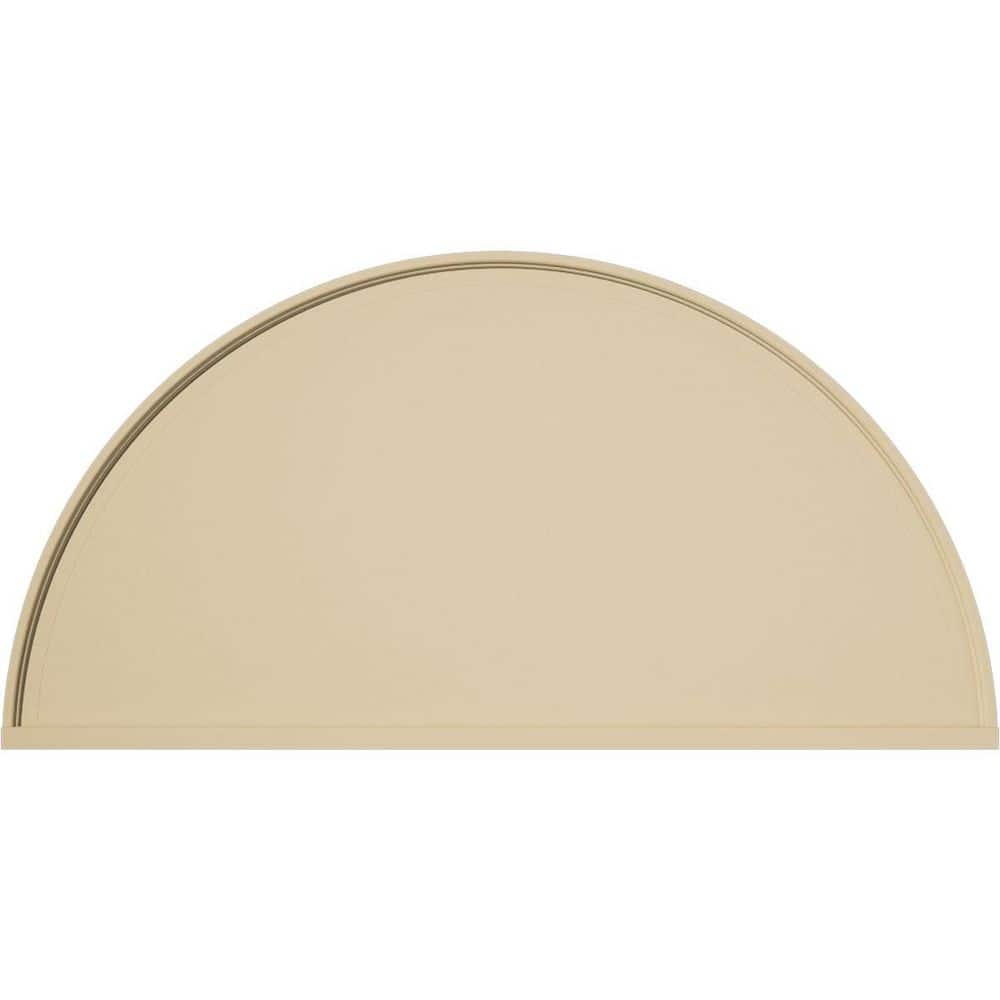 Pedss Ekena Millwork 46 in. W x 23 in. H x 2 in. P Half Round Smooth ...