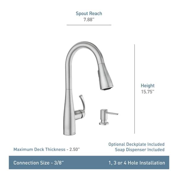 Essie Single-Handle Pull-Down Sprayer Kitchen Faucet with Reflex and Power Clean in Spot Resist Stainless