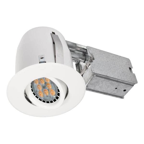 BAZZ 3.85 in. White Recessed Multi Directional Lighting Fixture