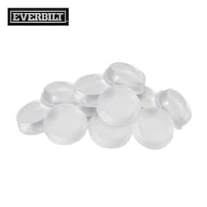 1/2 in. Clear Soft Rubber Like Plastic Self-Adhesive Round Bumpers (16-Pack)