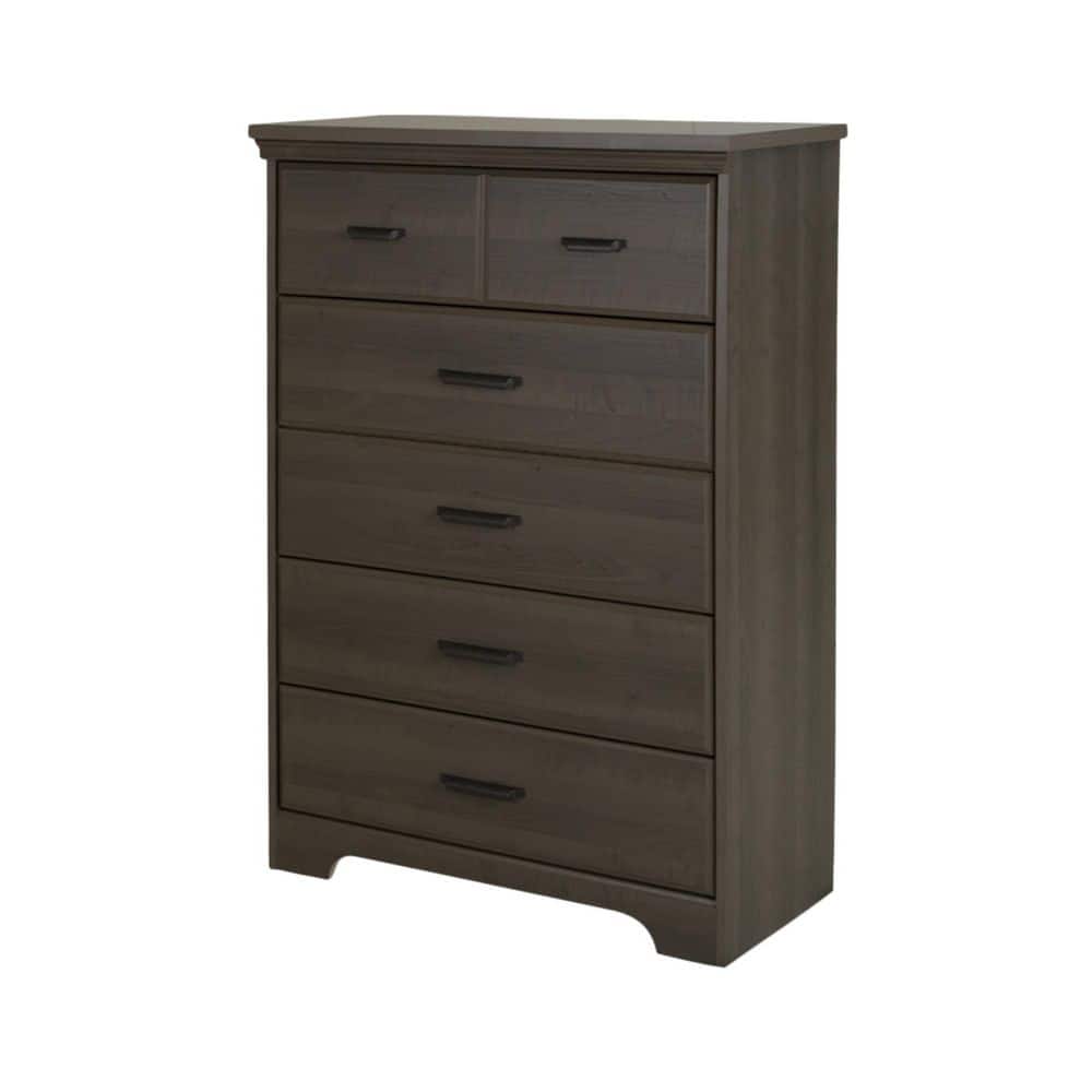 Versa Gray Maple 5-Drawers 29.75 in. Chest of Drawers