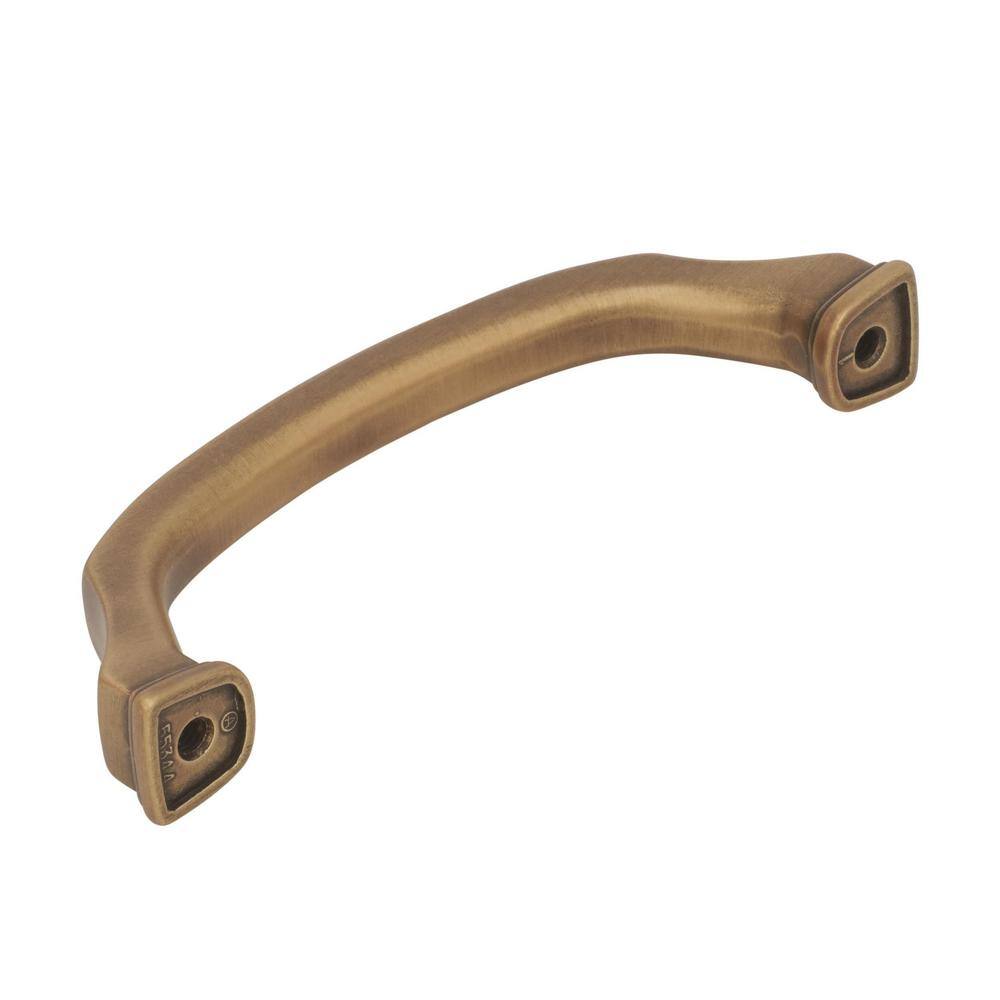 Gilded Bronze 3-3/4 Inch Traditional Cabinet Pull