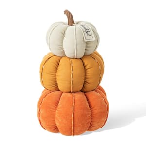 13 in. H Fall Stacked Fabric Pumpkin