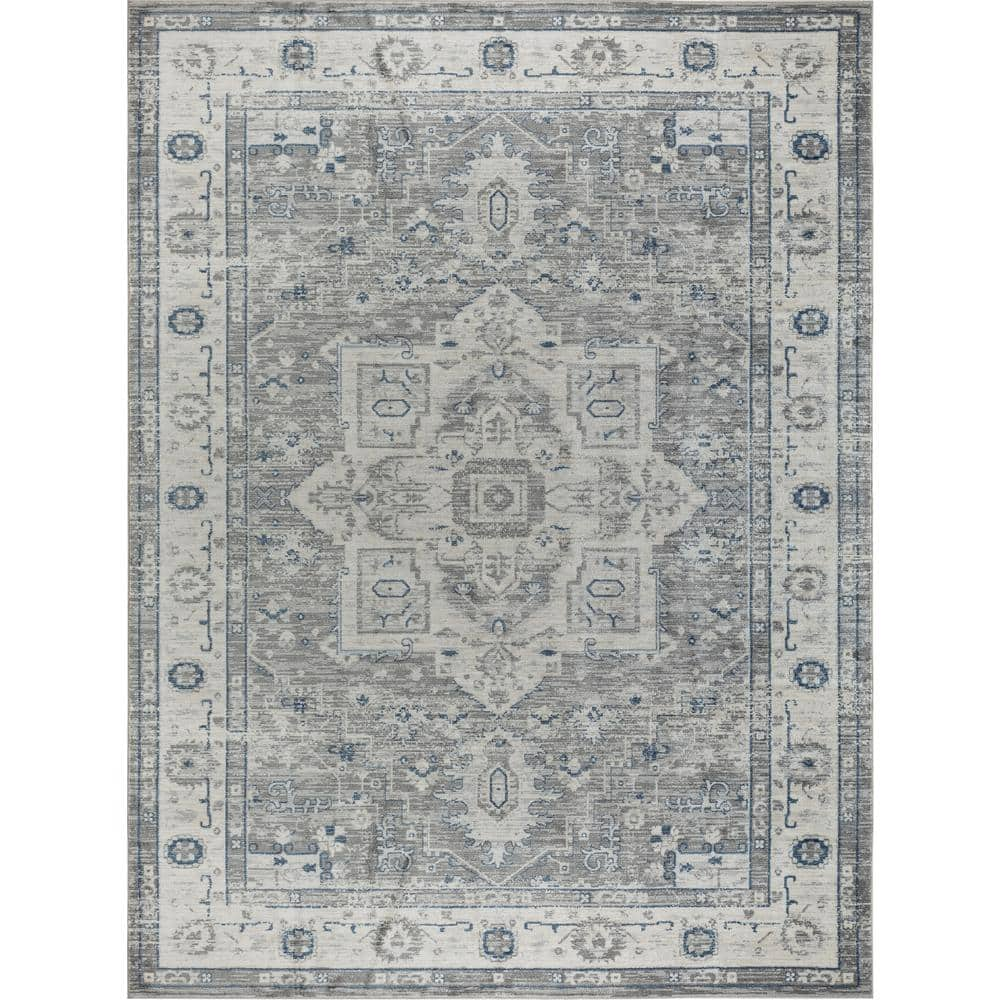 Pasargad Home Heritage Grey 4 ft. x 6 ft. Oriental Area Rug pfh-02G 4x6 -  The Home Depot