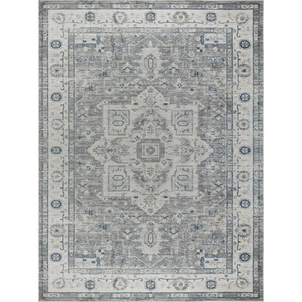 Pasargad Home Heritage Grey 5 ft. x 8 ft. Oriental Area Rug pfh-02G 5x8 ...