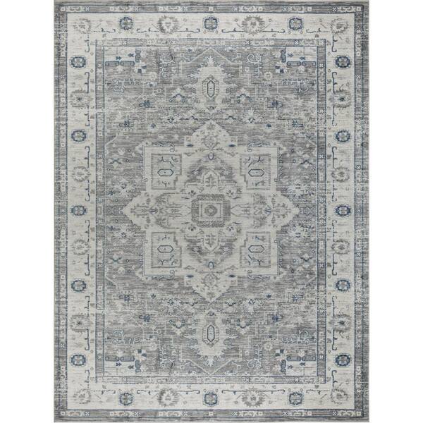 Pasargad Home Heritage Grey 8 ft. x 10 ft. Oriental Area Rug pfh02G
