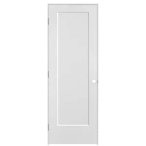 28 in. x 80 in. 1-Panel Lincoln Park Right-Hand Solid Core Primed Molded Composite Single Prehung Interior Door