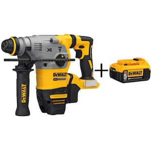 20V MAX XR Cordless Brushless 1-1/8 in. SDS Plus L-Shape Rotary Hammer and (1) 20V Premium Lithium-Ion 5.0Ah Battery