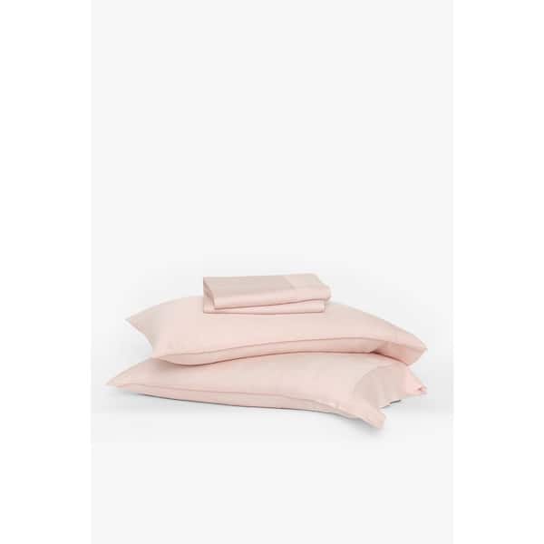 BUFFY 4-Piece Blush Eucalyptus TENCEL Lyocell Linen Full Sheet Set