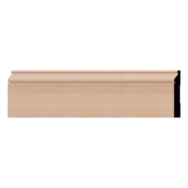 WM163 0.56 in. D x 5.25 in. W x 96 in. L Wood Cherry Baseboard Moulding