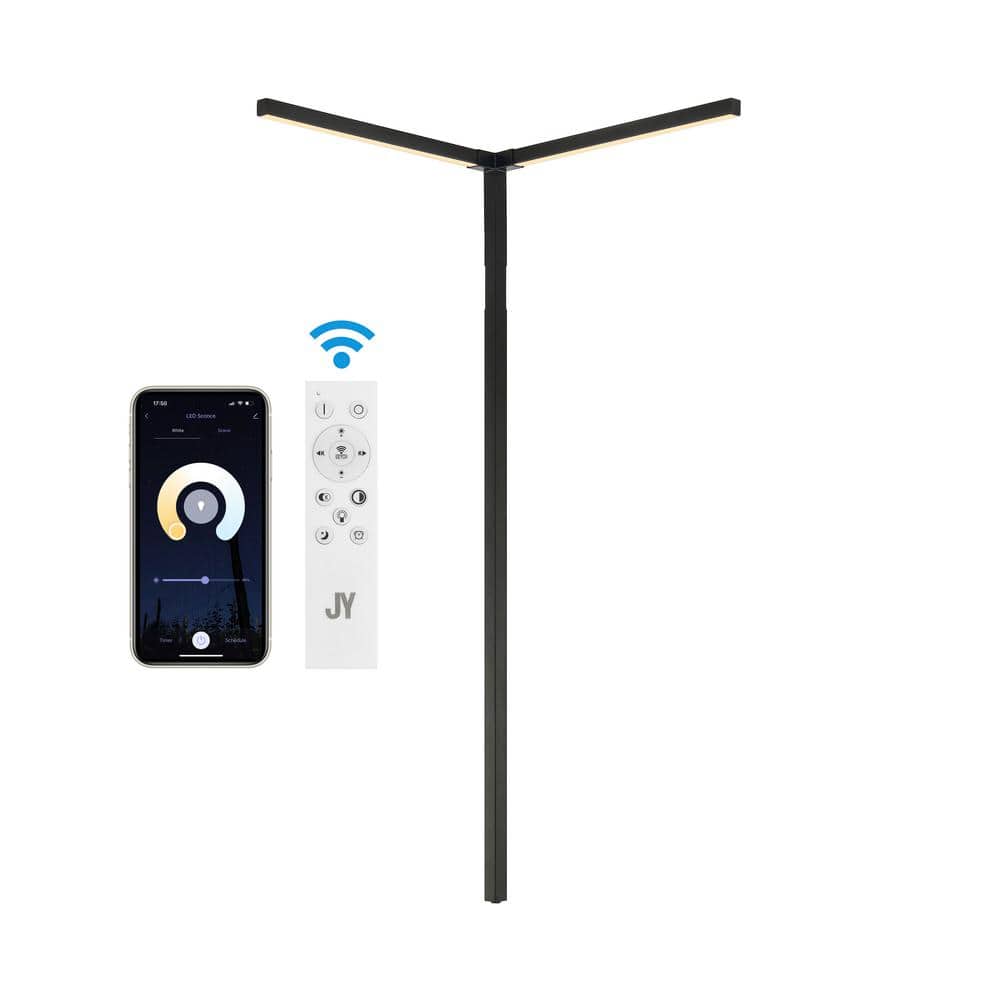 Madsen 18.25" Black Iron Minimalist Plug-In LED Sconce