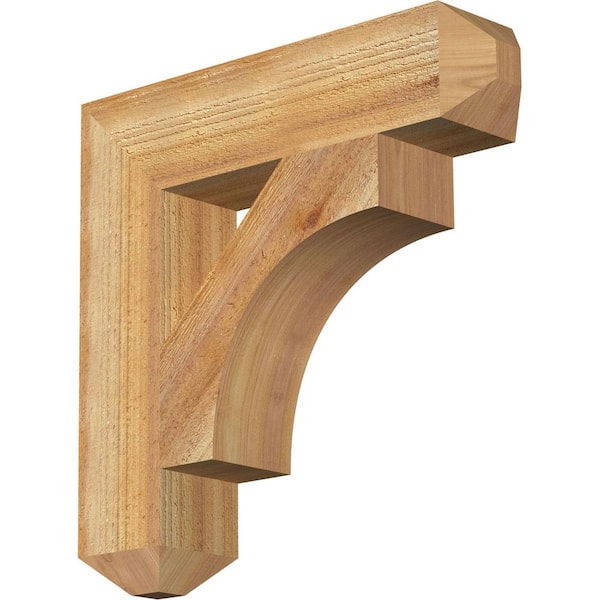 Ekena Millwork 4 in. x 18 in. x 18 in. Western Red Cedar Westlake Craftsman Rough Sawn Bracket