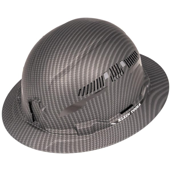 Klein Tools Hard Hat, Premium KARBN Pattern, Vented Full Brim, Class C