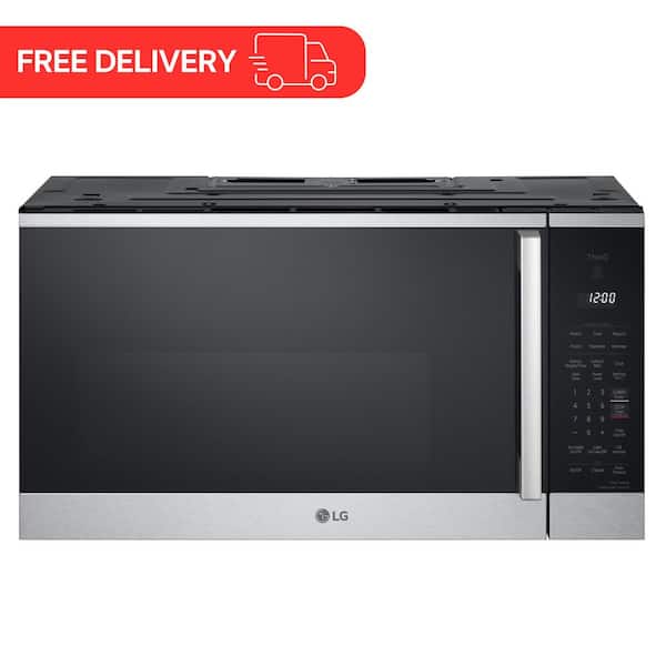 1.8 cu. ft. 30 in. W Smart Over the Range Microwave Oven w/ EasyClean in PrintProof Stainless Steel 1000-Watt New Handle