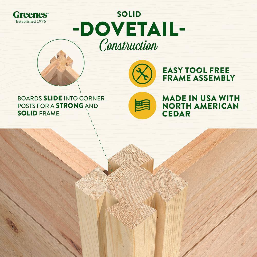 Greenes Fence 16" x 96" x 5.5" Premium Cedar Raised Garden Bed