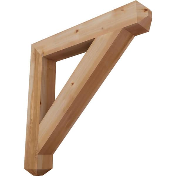 Ekena Millwork 5.5 in. x 42 in. x 42 in. Western Red Cedar Traditional Craftsman Smooth Bracket