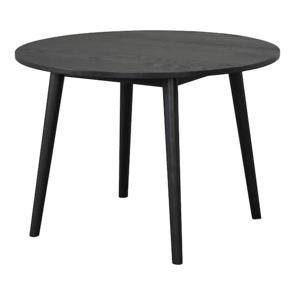 Veneten Black Wood 42 in. 4 Legs Dining Table (Seats 4)