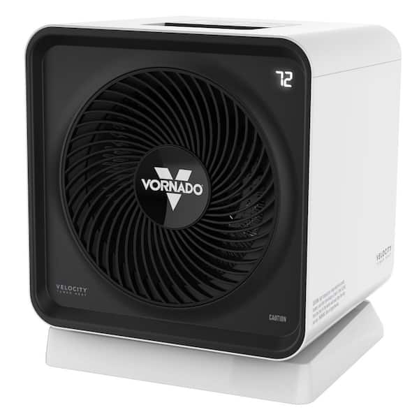 Velocity 5 Cube OSC 1500-Watts White Indoor Electric Fan Space Heater with Oscillation for Living Space