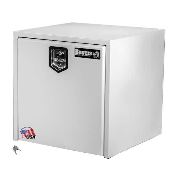 Buyers Products Company 24 in. x 24 in. x 24 in. White Steel Underbody Truck Tool Box