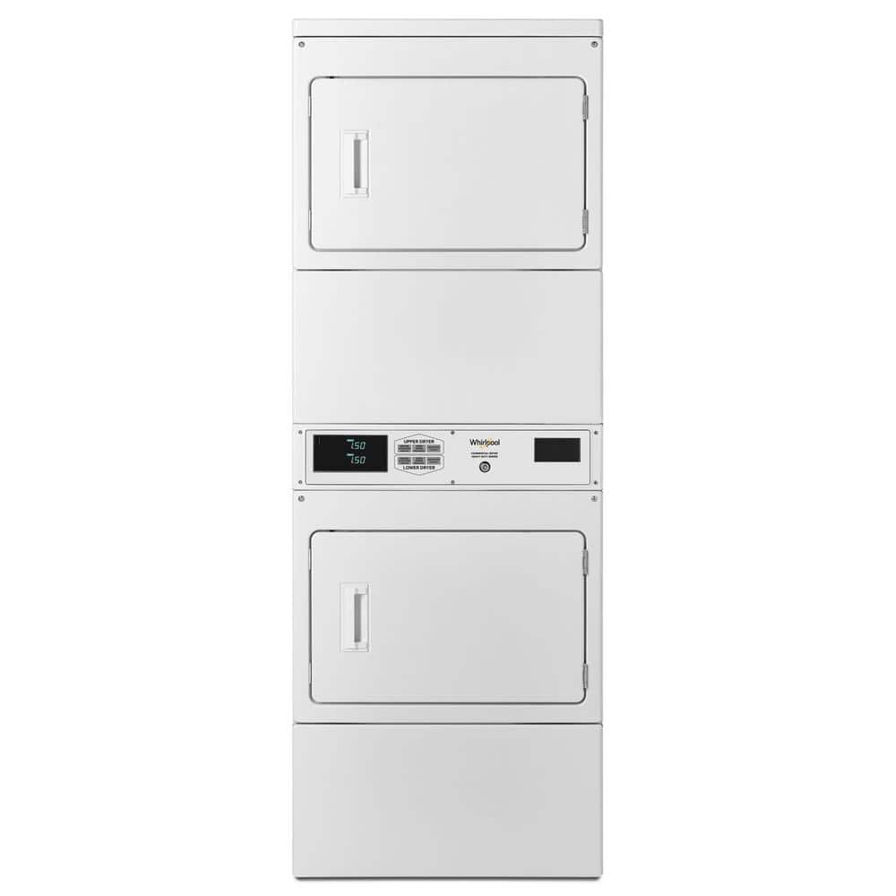 7.4 cu. ft. 120-Volt White Gas Double Stacked Commercial Dryer