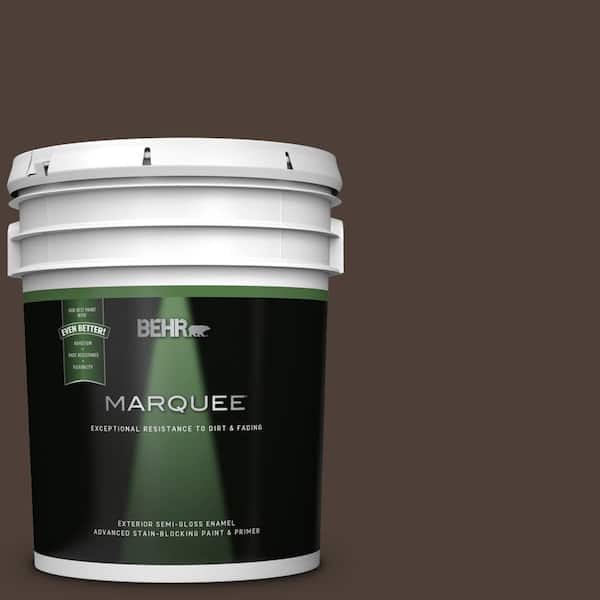 BEHR MARQUEE 5 gal. #UL110-23 Polished Leather Semi-Gloss Enamel Exterior Paint and Primer in One