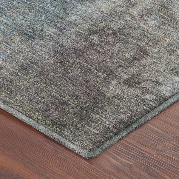 Mayfield Premium Machine Washable Abstract AMF2241 Seafoam 2 ft. x 3 ft. Accent Rug