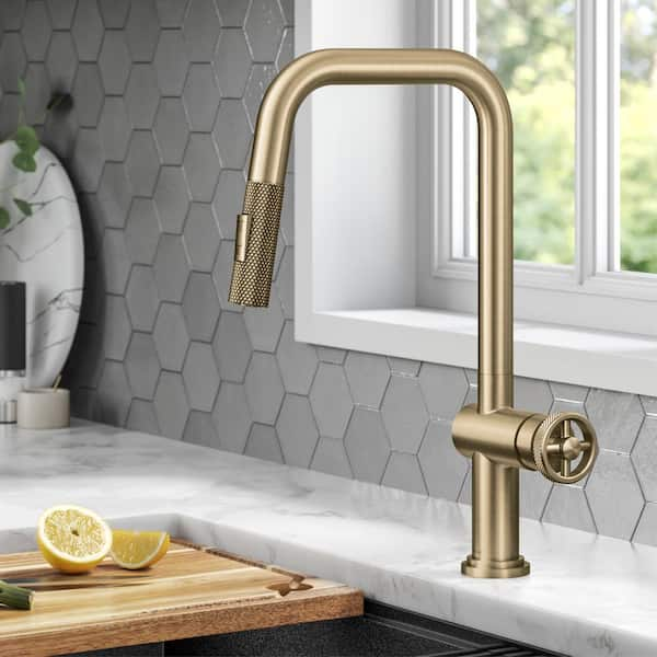 KRAUS Urbix Industrial Pull-Down Single Handle Kitchen Faucet in 