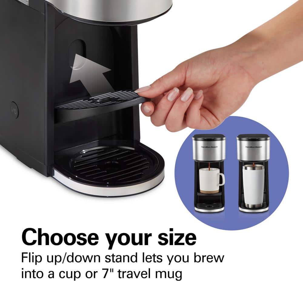 Hamilton Beach 7-in-1 Black and Stainless Steel Coffee Maker