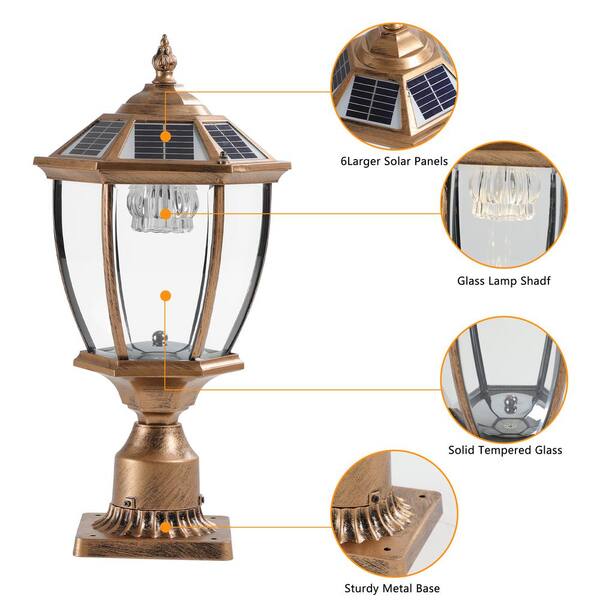 Classy Caps 6x Brighter (7.2-Lumen) 1-Watt Stainless Steel Low Voltage Solar LED Rail Light Classy Caps 6x Brighter (7.2-Lumen) 1-Watt Stainless Steel Low Voltage Solar LED Rail Light