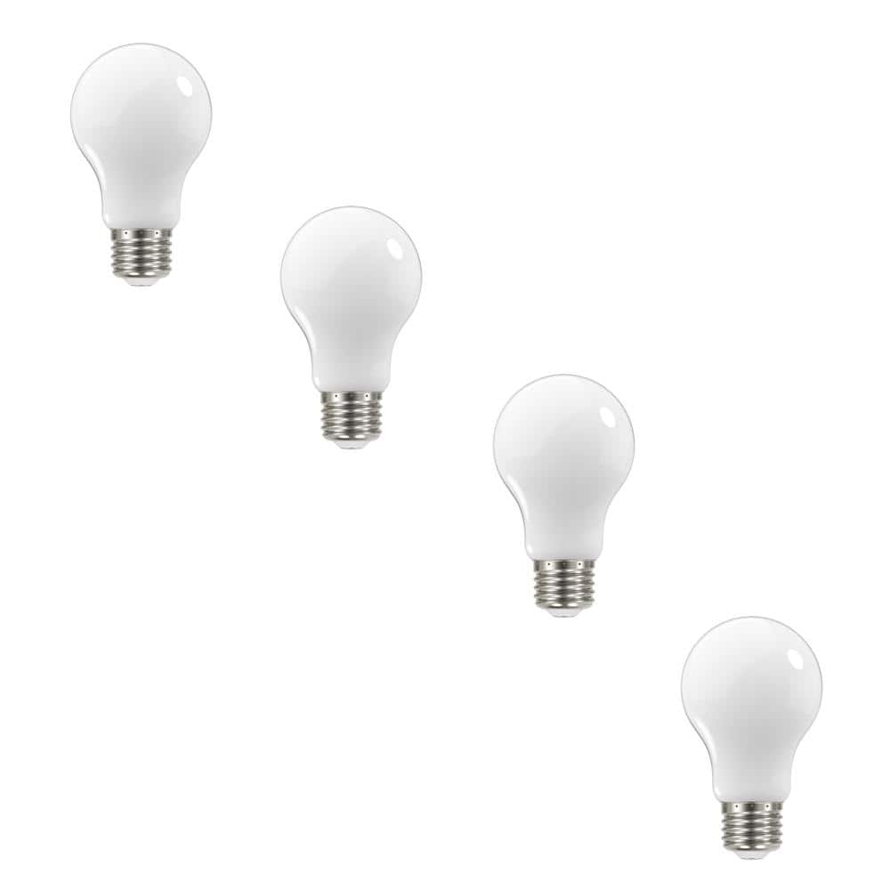 EcoSmart 60-Watt A19 Dimmable Energy Star Frosted Filament LED Light  4 pack 