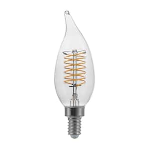 60-Watt Equivalent BA11 Dimmable E12 Candelabra Fine Bendy Filament LED Vintage Edison Light Bulb Daylight (3-Pack)