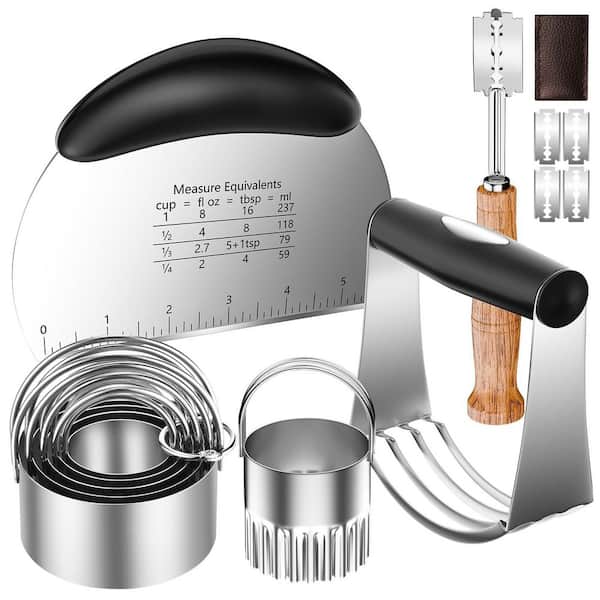 Pastry Tool Sets Include Pastry Cutter, Biscuit Cutter, Dough Scraper, Bread Lame, Stainless Steel Pastry Blender