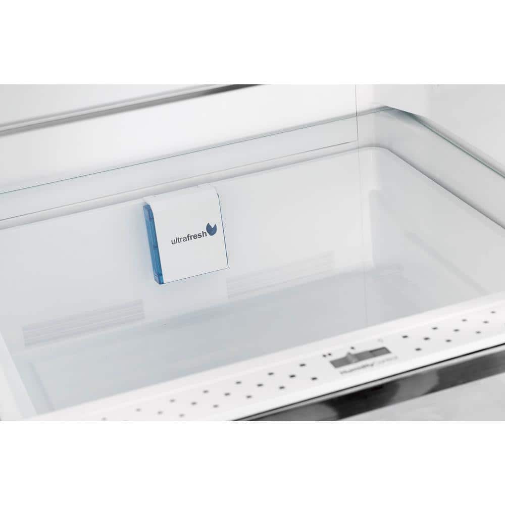 Creamsicle Orange Retro Bottom Freezer Refrigerator with Chrome Handles