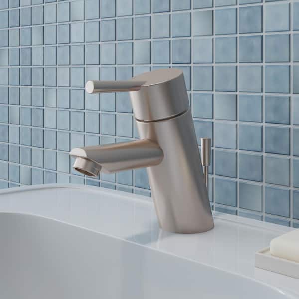 i2 Single Hole Single-Handle Bathroom Faucet in Brushed Nickel