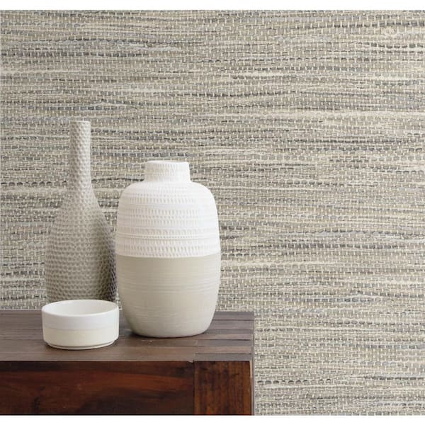 60.75 sq. ft. Hemp Weave Unpasted Paper Wallpaper Roll
