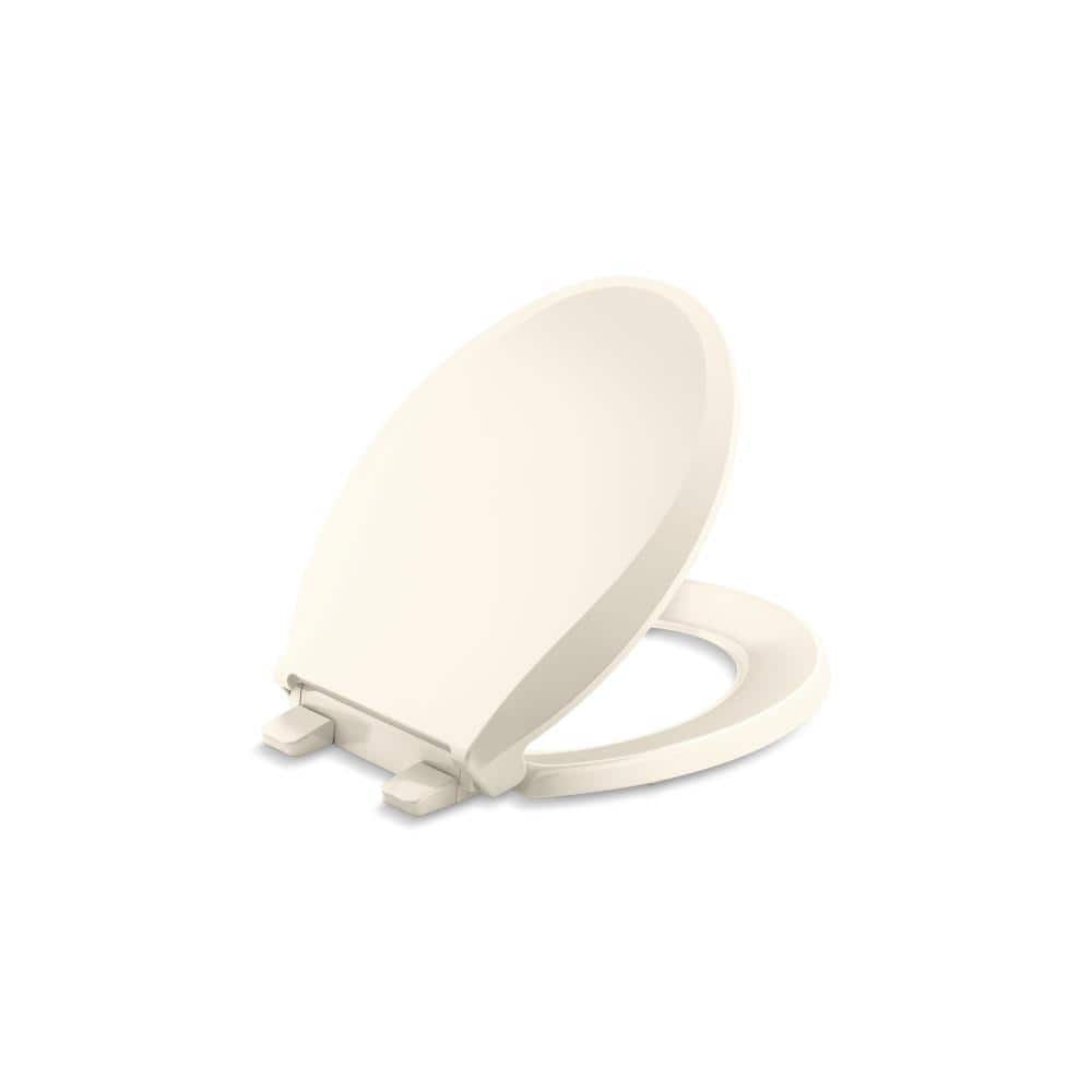 KOHLER Cachet Round Closed Front Toilet Seat in Almond 4639RL47 The Home Depot
