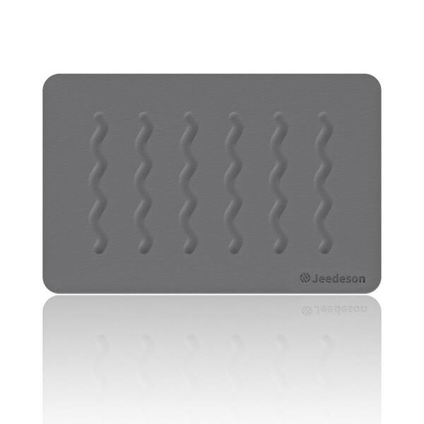 ilemong 15.35 in. x 23.62 in. Stone Bath Mat Diatomaceous Earth