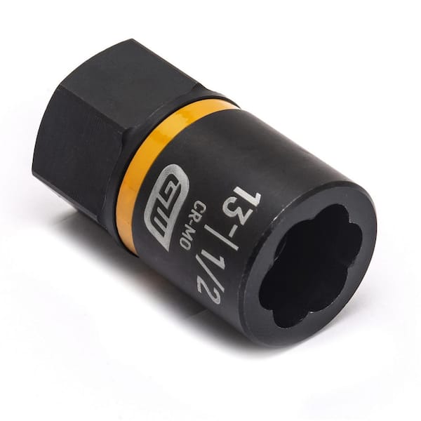 GEARWRENCH Bolt Biter 3/8 in. Drive SAE/Metric Impact Extraction Socket 13- mm (1/2 in.)