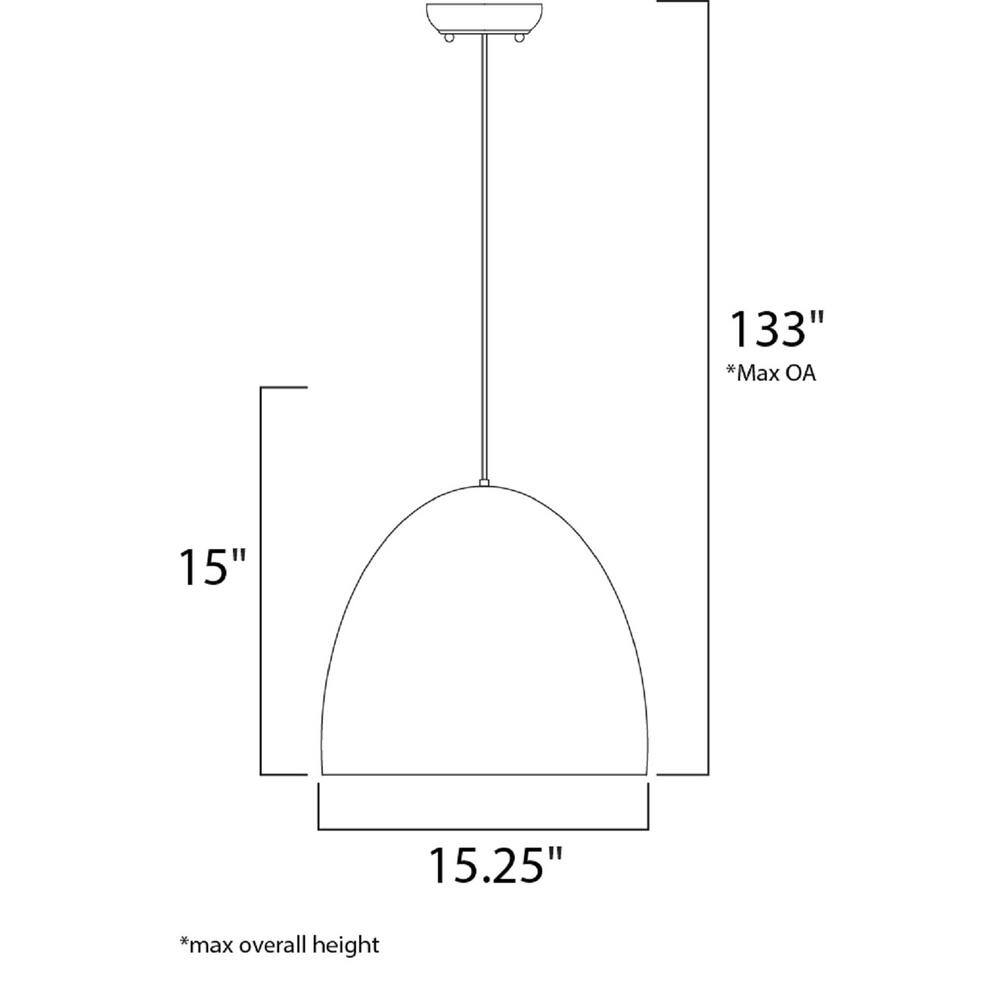 Polished Chrome LED Bowl Pendant Light with Glass Accents