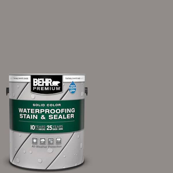 BEHR PREMIUM 1 gal. #790F-4 Creek Bend Solid Color Waterproofing Exterior Wood Stain and Sealer