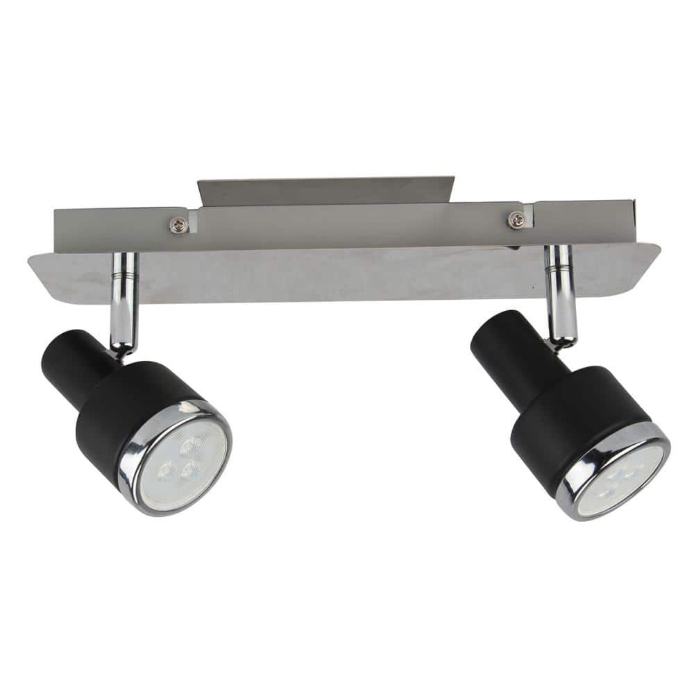 Bonsai 11 in. Matte Black/Gray Integrated LED Flush Mount for Kitchen