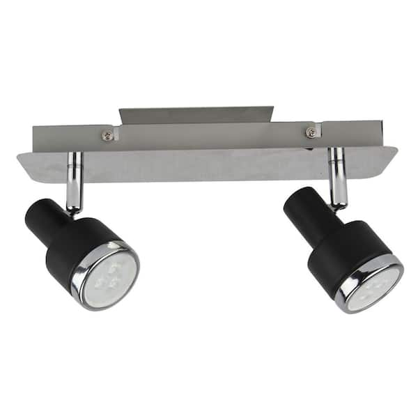 Unbranded Bonsai 11 in. Matte Black/Gray Integrated LED Flush Mount for Kitchen