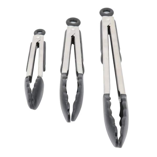 Oster Baldwyn 3-Piece Stainless Steel Kitchen Tongs Set in
